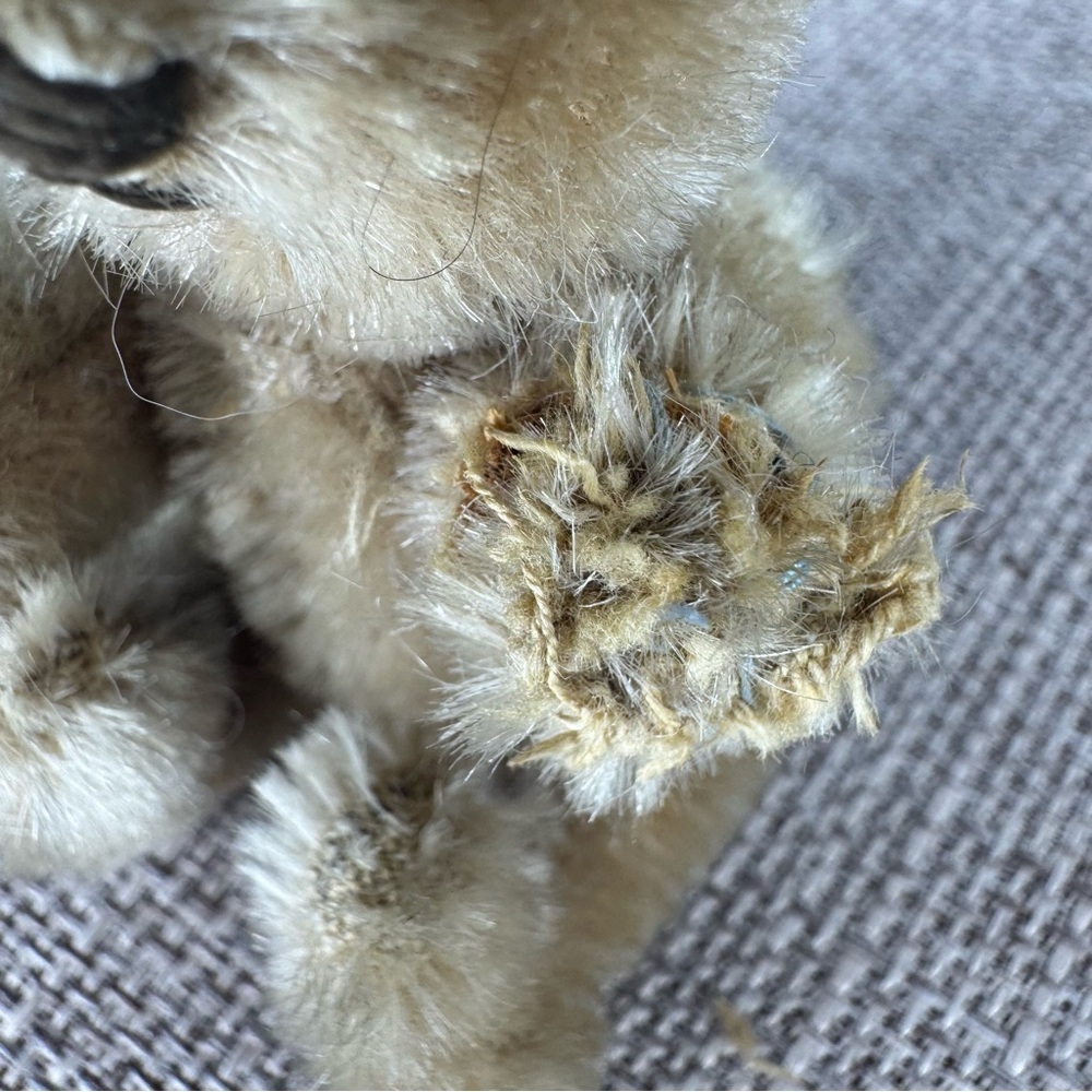 Steiff Mini Bear Plush Vintage 1950s made in Germany Mohair Jointed 3” early toy - Picture 3 of 8